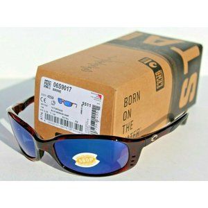 COSTA DEL MAR Brine 580 POLARIZED Sunglasses Tortoise/Blue Mirror 580P NEW